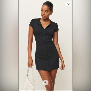 Reformation Raelynn Knit Dress Black - Size S
